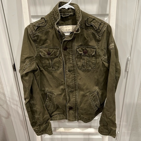 Abercrombie & Fitch Other - Dark Green Boys Youth Sz XL Bomber-Style Jacket w/Zipper/Buttons/Pockets by A&F